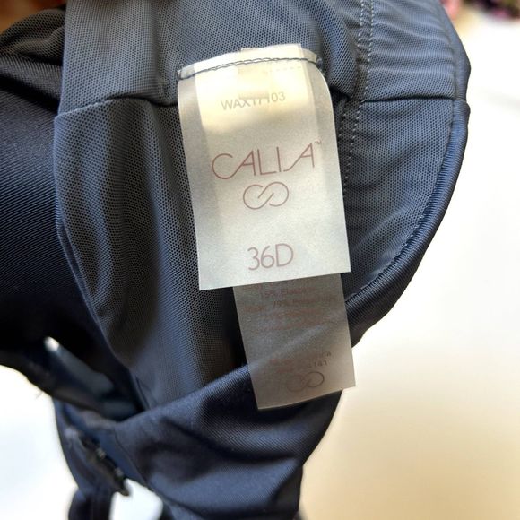 Calia By Carrie Underwood Go All Out Zip Front Sports Bra Size 36D Ardosia Slate - Picture 6 of 15